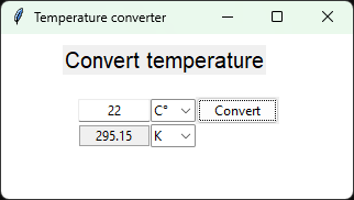 Temperature converter header